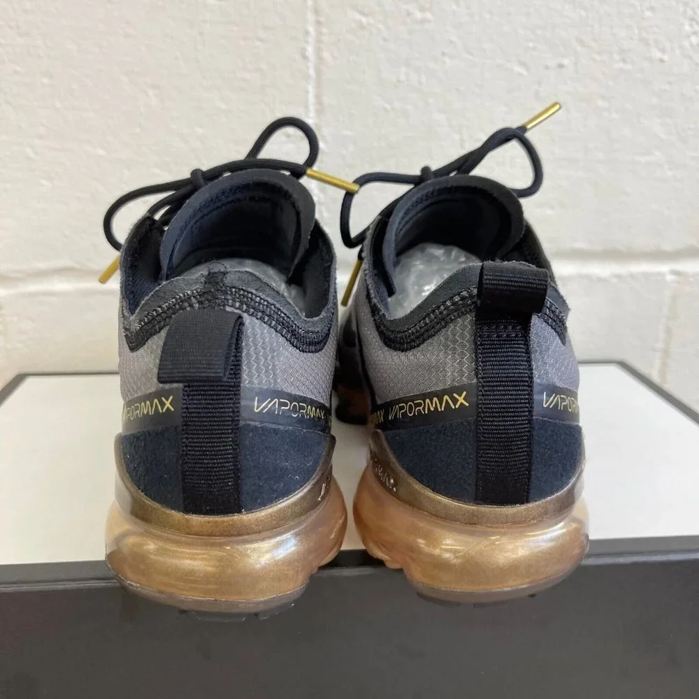 Nike Air VaporMax 2019 GS Black Metallic‎ Gold AJ2616-004 Sneaker Youth Boys 5Y